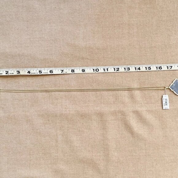 NWT Kendra Scott Kingston Adjustable Fringe Necklace - Light Gold Tone & Blue - Picture 8 of 8